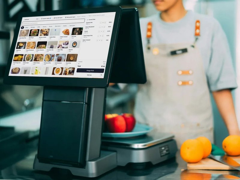 Dual-screen POS terminal