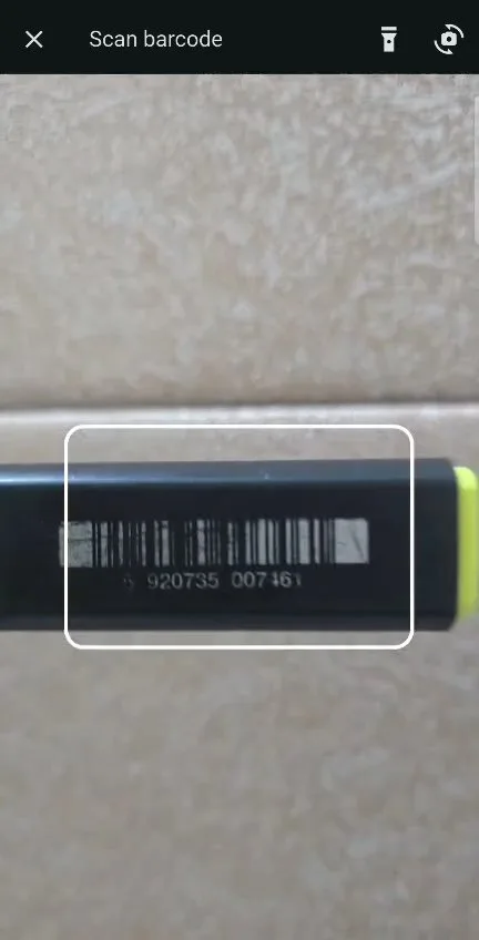 SELLO Retail scan screen
