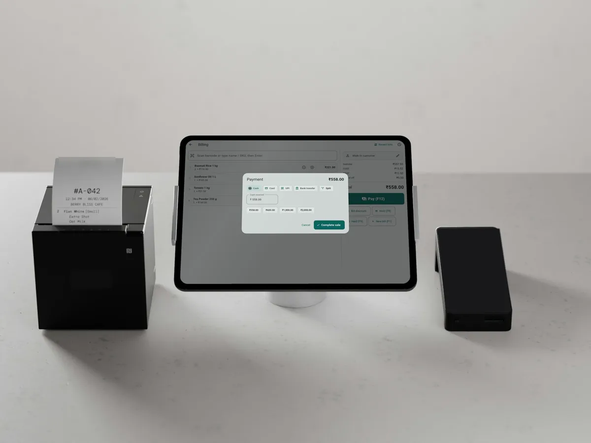 SELLO Retail take payment screen on a POS terminal
