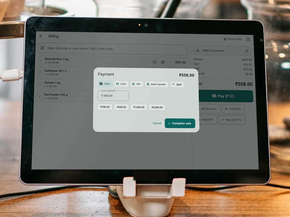 SELLO Retail Android tablet: Take payment by touch