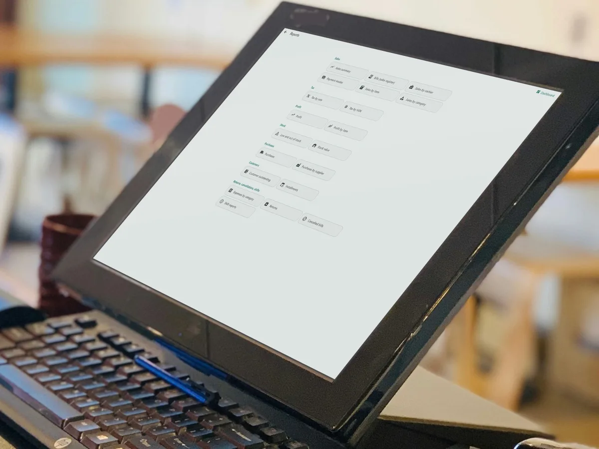 SELLO Retail Windows POS: Reports for sales, tax, profit, stock and shifts