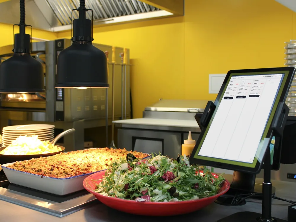 SELLO kitchen display screen on a POS terminal