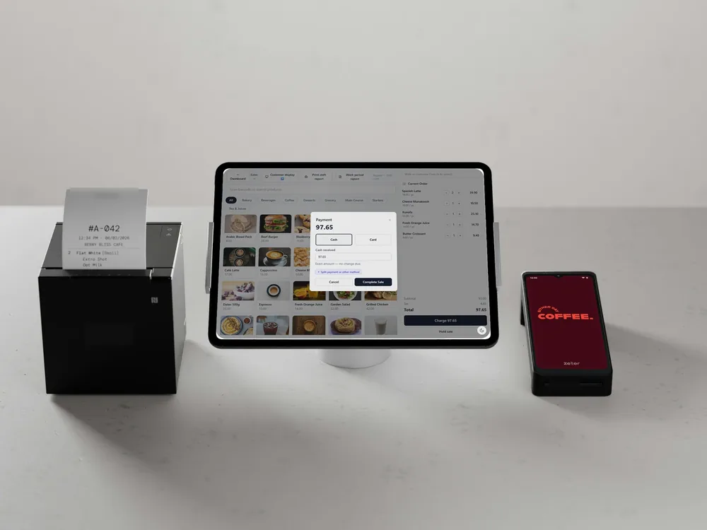 SELLO checkout screen on a POS terminal